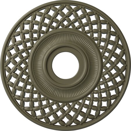 Ekena Millwork Robin Ceiling Medallion (Fits Canopies up to 6 1/4"), 22 1/4"OD x 4 3/4"ID x 1 1/4"P, Spartan Stone CM22RBSSF